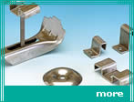 Accessories: fixing clips and pedestals