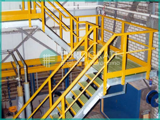 parapetti di sicurezza, gradini e scale verticali per applicazioni nel settore elettrico