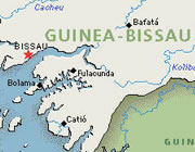 Mappa della Guinea Bissau dove sono installati i grigliati in vetroresina e i parapetti di sicurezza